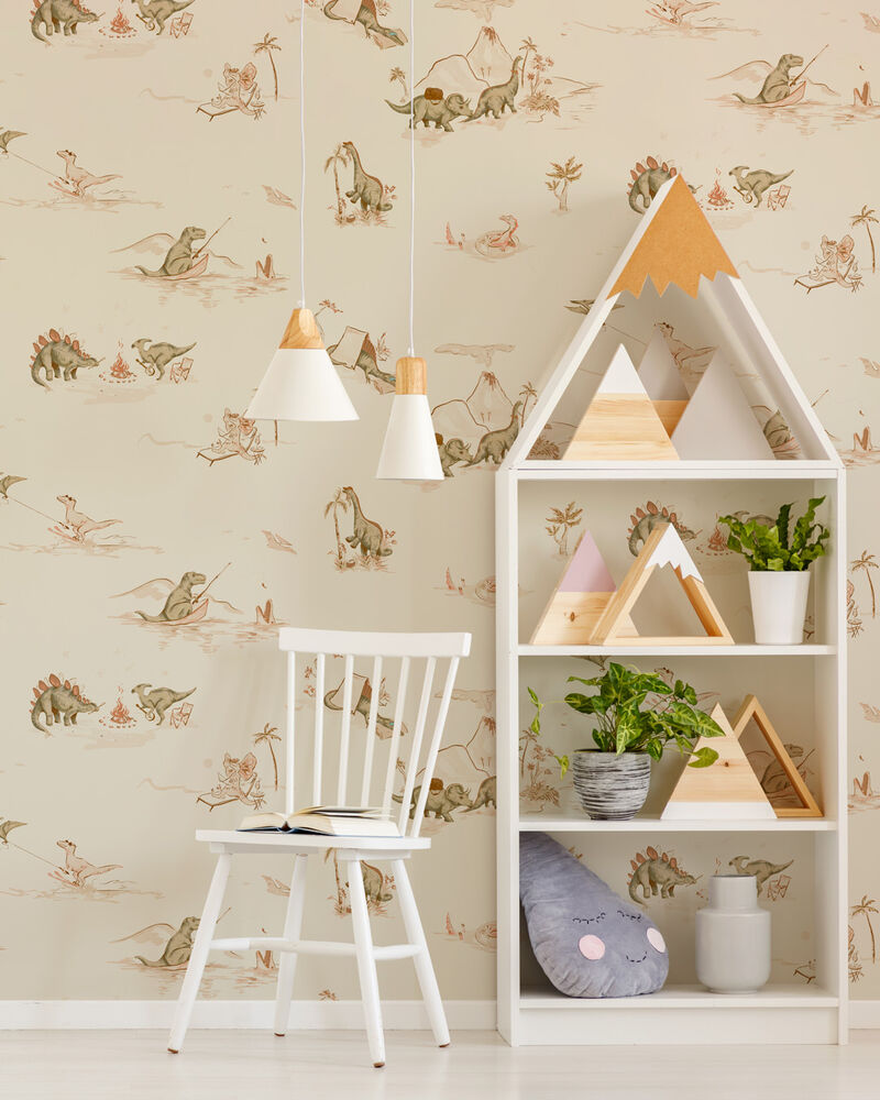 Dino Camp Peel & Stick Wallpaper image number 1