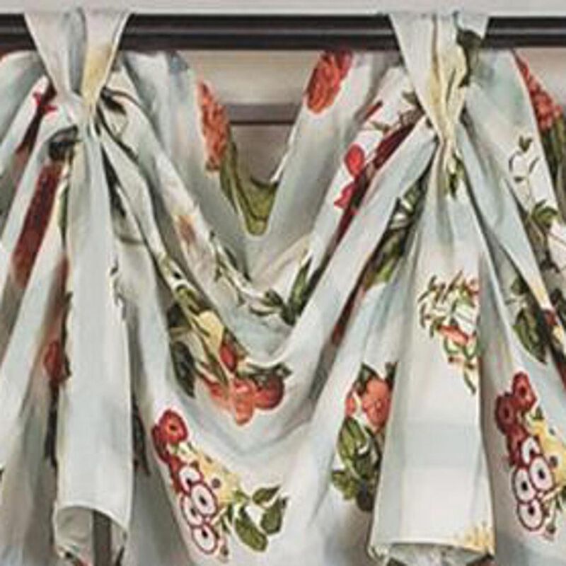 RLF Home Luxurious Modern Design Garden Pallet Victory Swag 3-Scoop Window Valance 50" x 25" Robins Egg