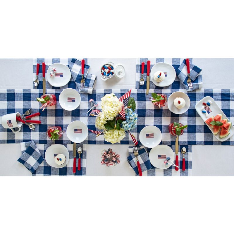 Solino Home 100% Pure Linen Table Runner - Buffalo Check