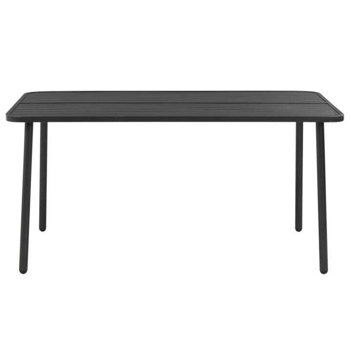 vidaXL Garden Table Dark Grey 59.1"x35.4"x28.3" Steel
