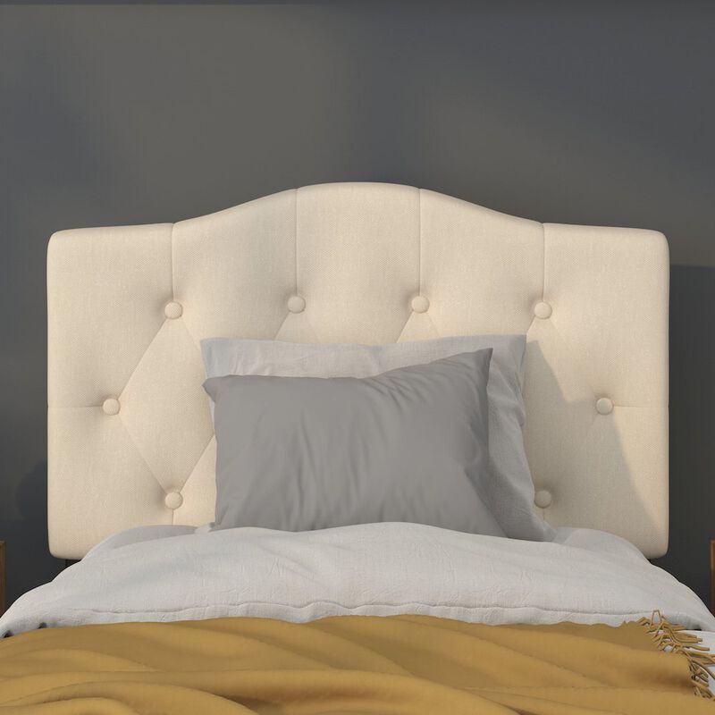 Flash Furniture Tufted Upholstered Twin Size Headboard in Beige Fabric image number 8