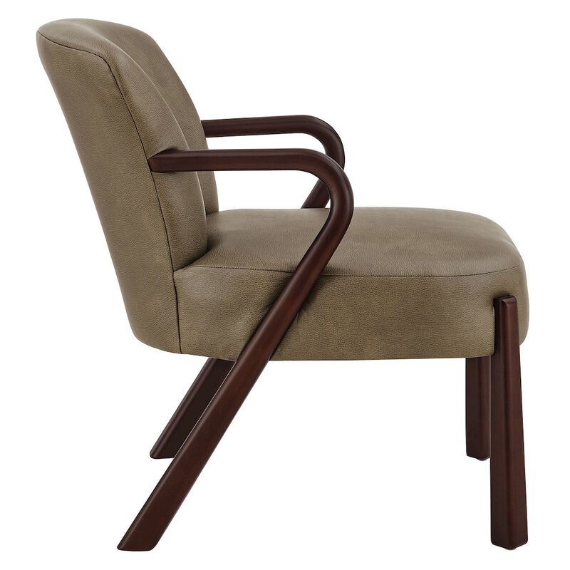 Arden Faux Leather Upholstered Accent Armchair image number 3