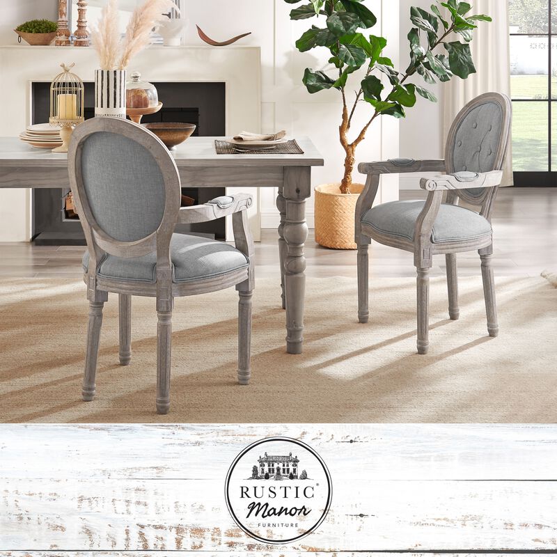 Rustic Manor Felicia Linen Dining Chair