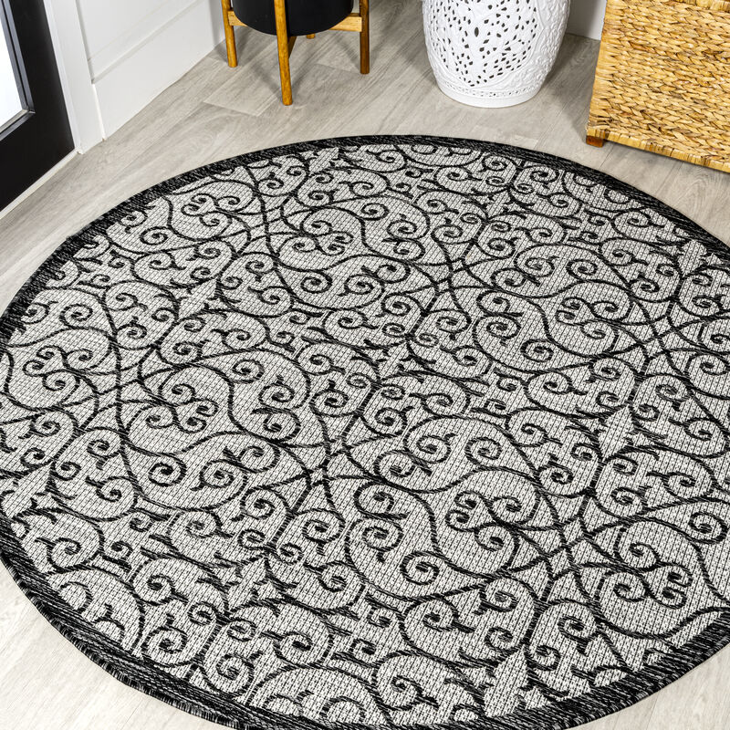 Madrid Vintage Filigree Textured Weave Area Rug