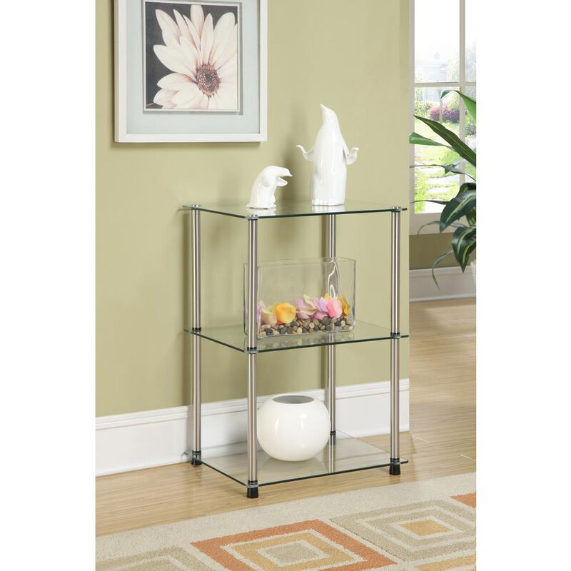 Convience Concept, Inc. Designs2Go Classic Glass 3 Tier Lamp / End Table