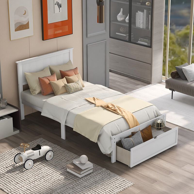 Modern Wooden Bed &ndash; Sleek Space Saver image number 5