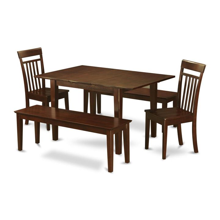 5 Pc dinette set for small spaces-Tables and 2 Chairs for Dining room and 2 Benches