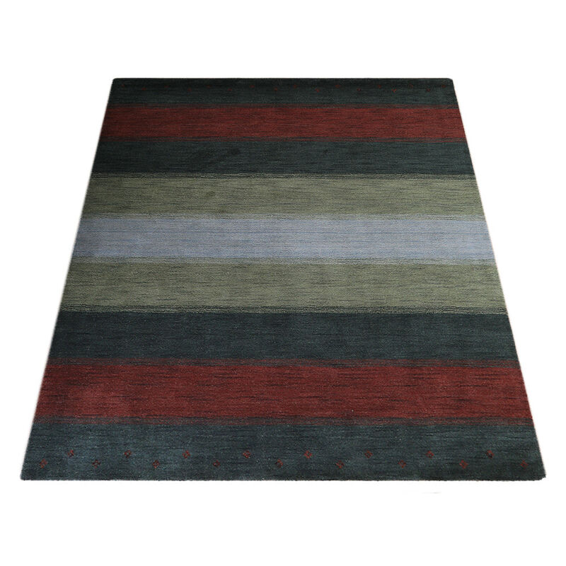 RUGSOTIC CARPETS HAND KNOTTED LOOM WOOL ECO-FRIENDLY AREA RUGS  - Rectangle, Contemporary Modern Design, High Pile Handmade Anti Skid Rugs for Living Room (L00A98) image number 2