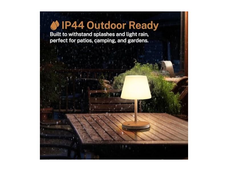 Rechargeable Cordless Waterproof Shower Lamp For Bathroom Office Desk 5000mAh image number 3