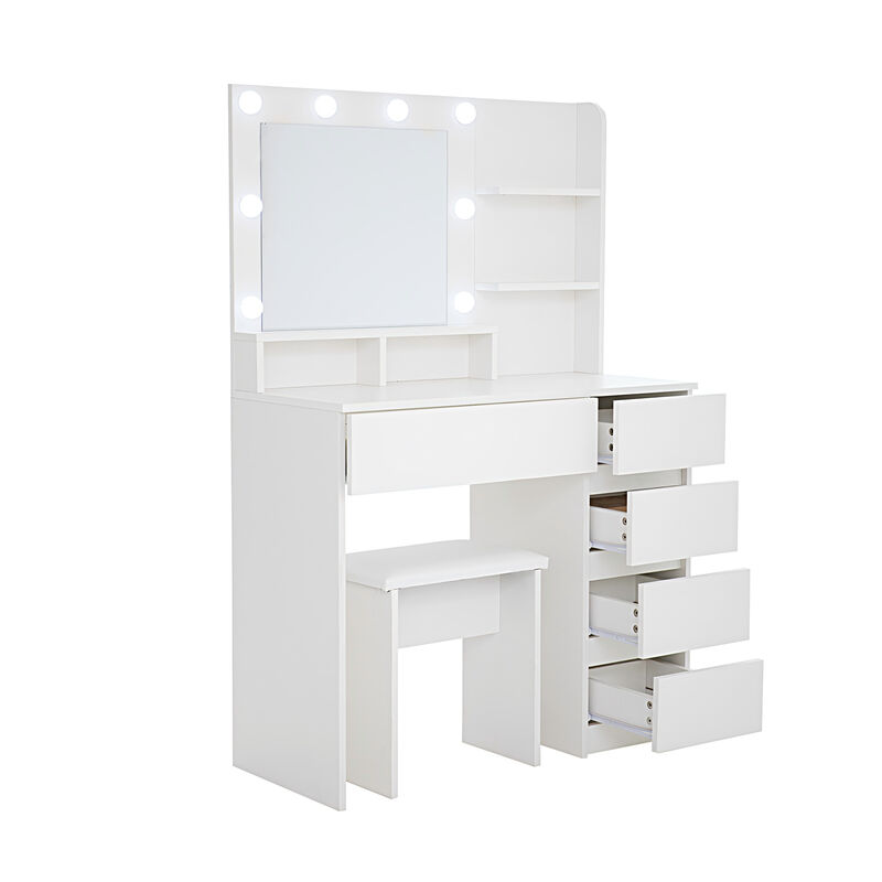Sutmal Vanity Desk with Mirror & Light image number 5