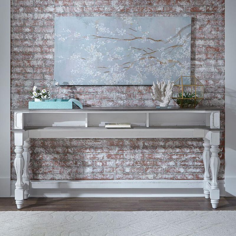 Liberty Furniture Magnolia Manor Console Bar Table in Antique White image number 8