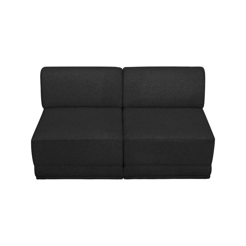 Meridian Furniture Ollie Black Boucle Fabric Modular Sofa