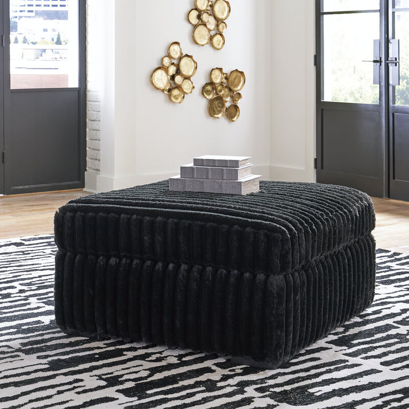 Midnight-Madness Oversized Accent Ottoman