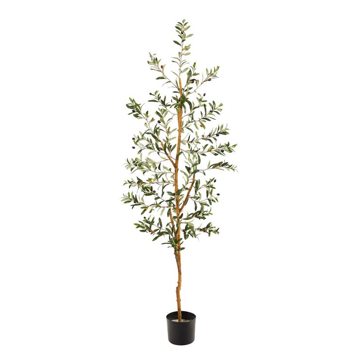 Nearly Natural 6-ft Olive Artificial Tree with 690 Leaves