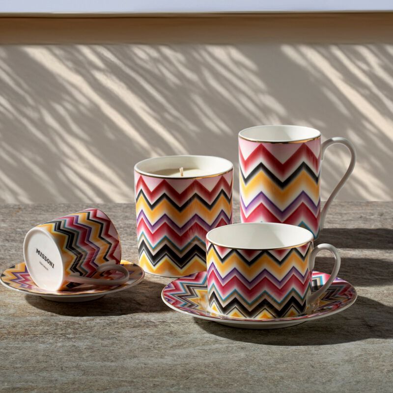 Tea Cup & Saucer MARRAKECH Set of 6, cup diam. 3.35", H 2.36", saucer diam. 6.1" image number 2