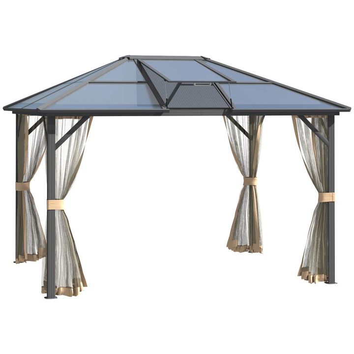 Hivvago 10' x 12' Gazebo Canopy with Netting