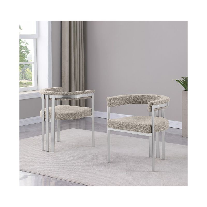 Best Quality Furniture Glam Gatsby Gray Side Chairs- Set Of 2