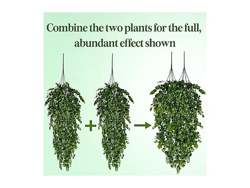 6 Pack Fake Hanging Plants Faux Greenery Outdoor Planters Wall Artificial Decor image number 2