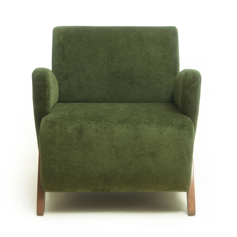 Pumrix Velvet Fabric accent chair image number 3