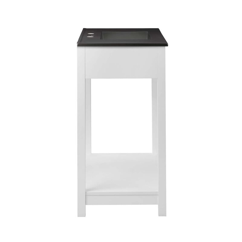Modway Altura 36" MDF Ceramic and Particleboard Bathroom Vanity in Gray/Black image number 2