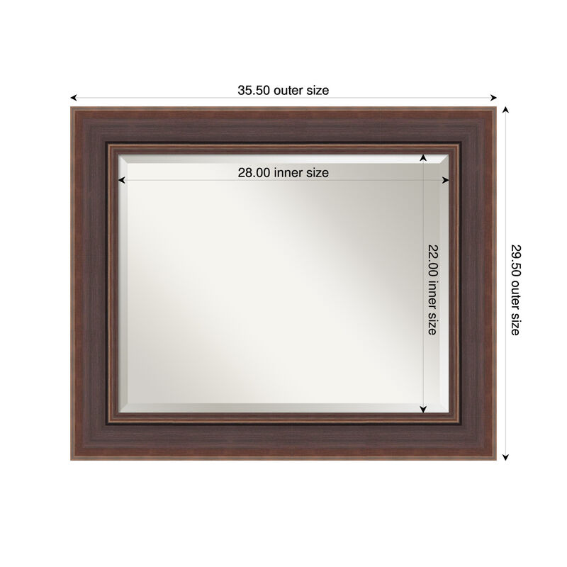 Moab Brown Bronze Beveled Framed Wall Mirror image number 4