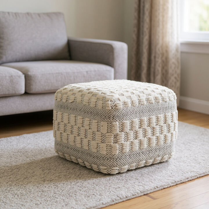 Soft Wool Ottoman for Comfortable Floor or Living Room Seating