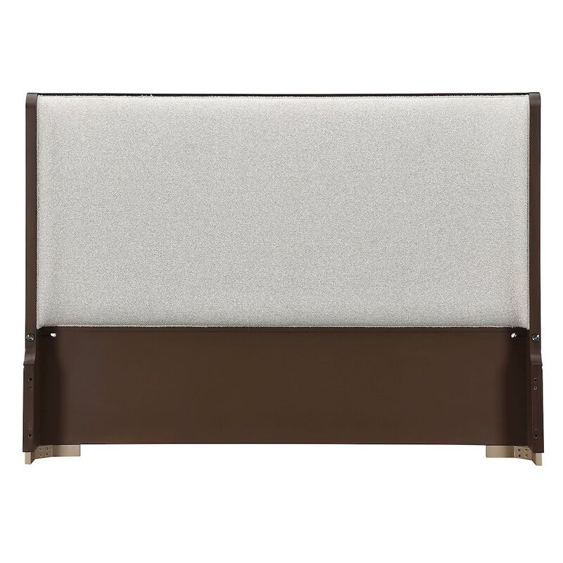 Michael Amini West Kensington Eastern King Bed - Buff/Medium Espresso