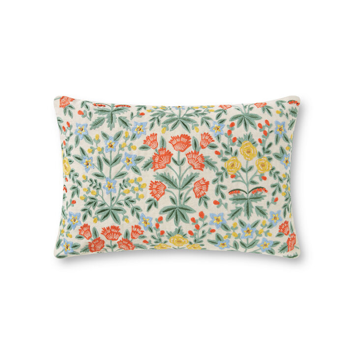 PRP0027 Mughal Rose Pillow Collection by Rifle Paper Co. × Loloi