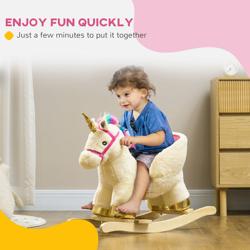 BreeBe Kids Unicorn Ride-On Rocker for 18&ndash;36 Months image number 5