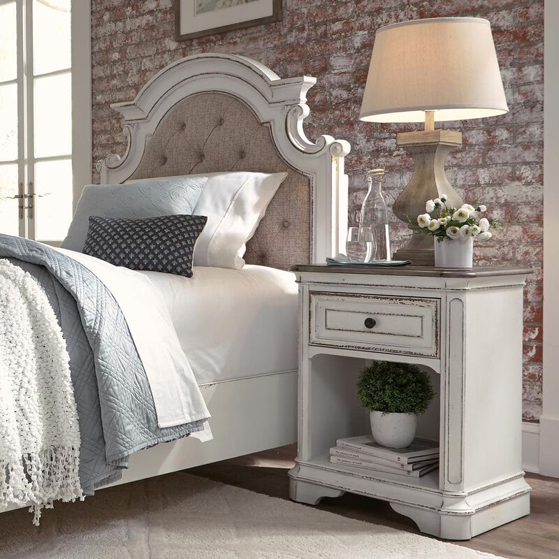 Liberty Furniture Magnolia Manor 1 Drawer Night Stand in Antique White image number 5