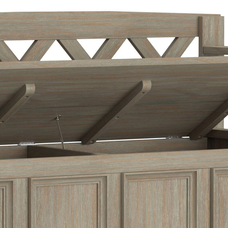 Amherst 48 inch Wide Solid Wood Transitional Entryway Bench in Distressed Grey image number 8