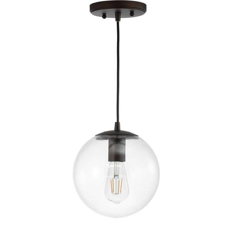 Bleecker Metal/Glass Globe LED Pendant