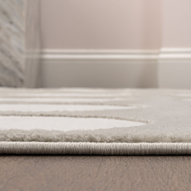 Adrian Modern Geometric Circle Dot High-Low Area Rug