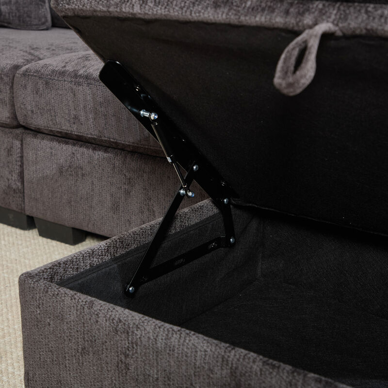 Bomzik Modern Storage Sectional Sofa with Dual USB image number 6