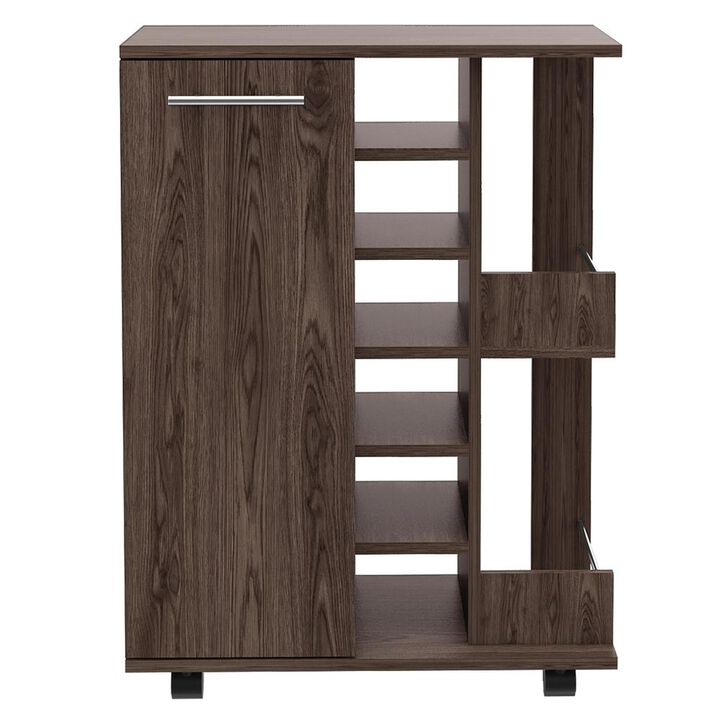 Magda Bar Cart Dark Brown