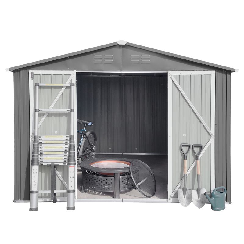 10x12 Ft Metal Outdoor Storage Shed image number 2