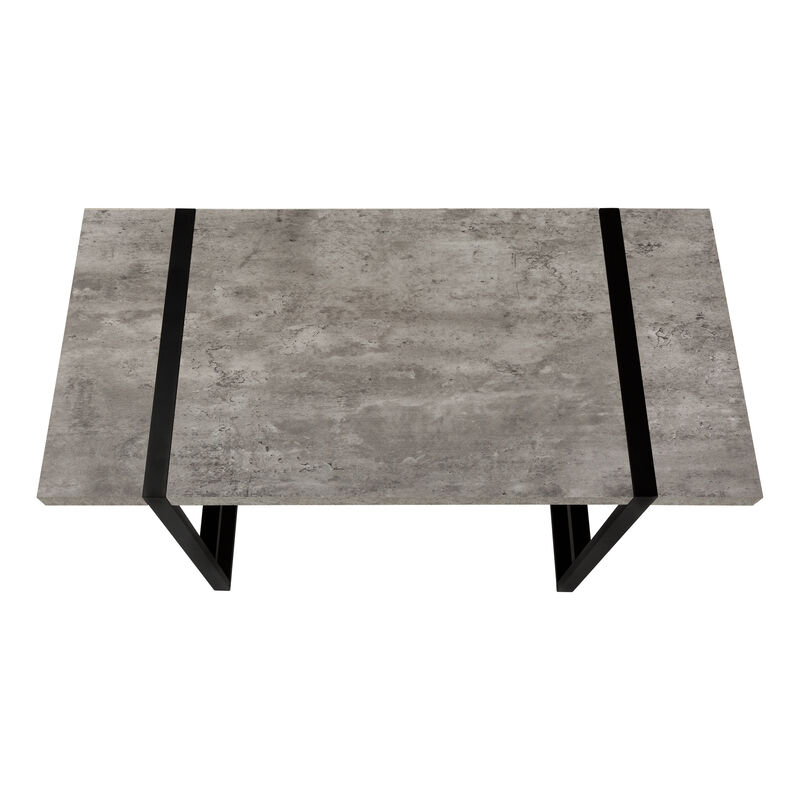 Monarch Specialties I 7661 Computer Desk, Home Office, Laptop, 48"L, Work, Metal, Laminate, Grey, Black, Contemporary, Modern