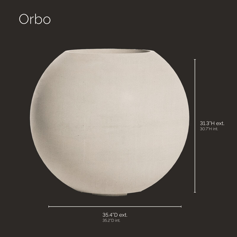 COSAPOTS Orbo Globe Sphere Planter - Fiberglass Indoor/Outdoor and Weather-Resistant Round Planter