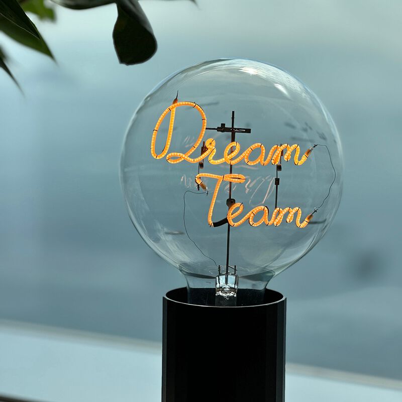 Bulb DREAM TEAM Amber with Base Table Lamp PORTABLE Rose Gold image number 3