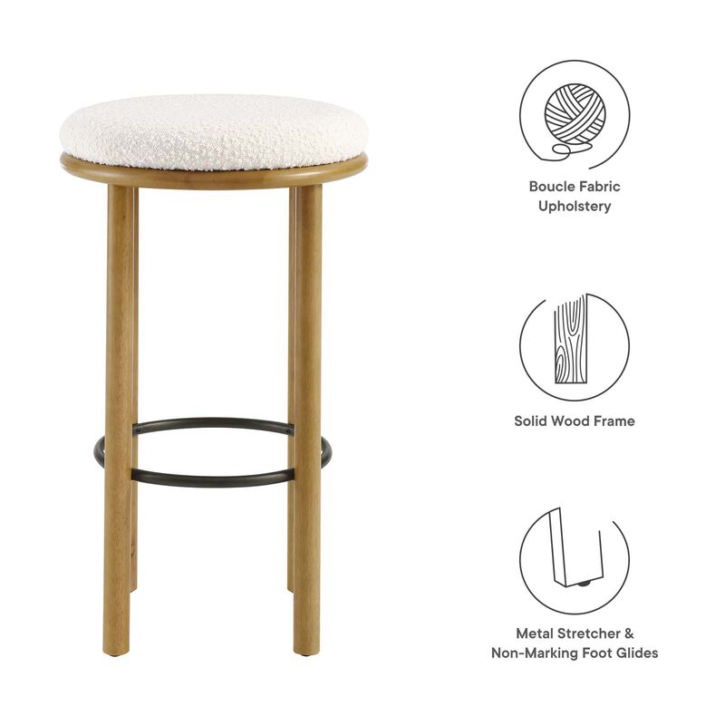 Fable Boucle Fabric Bar Stools - Set of 2 image number 6