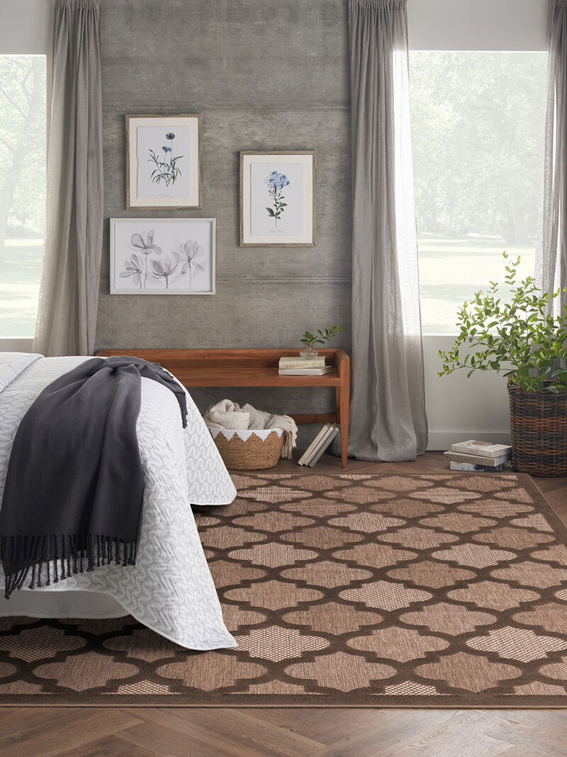 Easy Care NES01 Brown 8' x 10' Rug