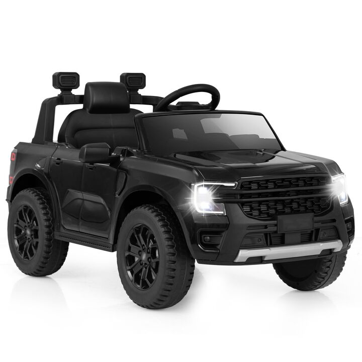 12V Ride On Electric Car for Kids with Music Remote Control and LED Lights
