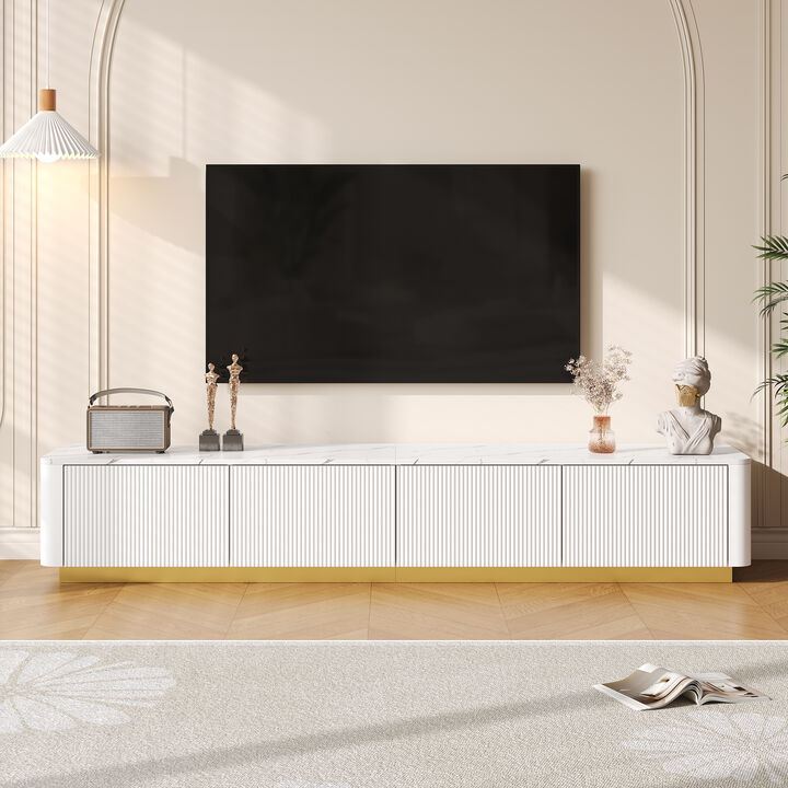 Merax Luxury Fluted TV Stand for TVs