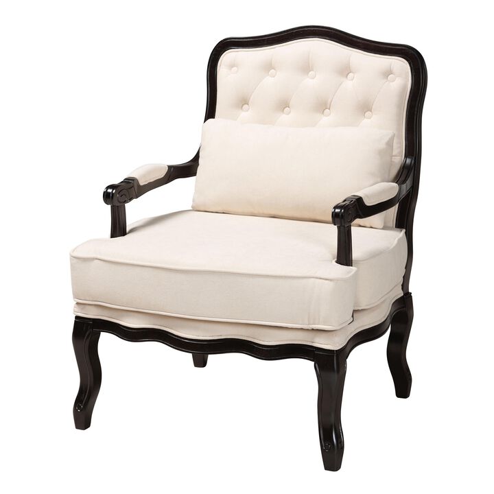 Baxton Studio Dion Fabric Traditional French Accent Chair