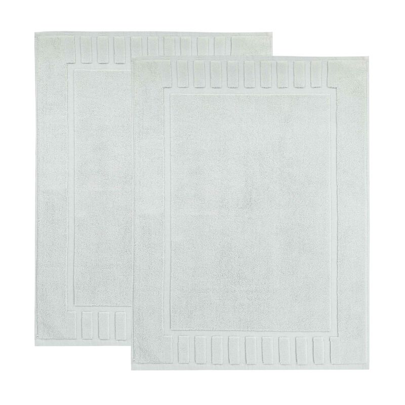 Modern Absorbent Cotton Bath Mat Set of 2 with Washable Fabric image number 0