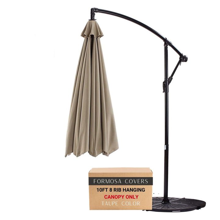 10ft Cantilever Hanging Umbrella 8 Rib Replacement Canopy