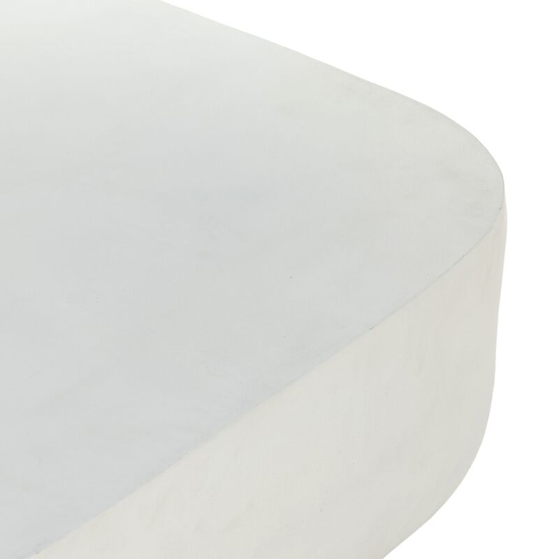 Basil Square Outdoor Coffee Table - Matte White