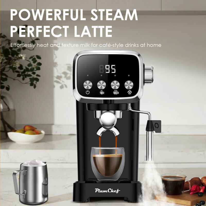 20BAR Slim Vertical Espresso Machine with Milk Frother, Built-in Cup Warmer, 43 OZ Detachable Tank, Screen Button image number 3