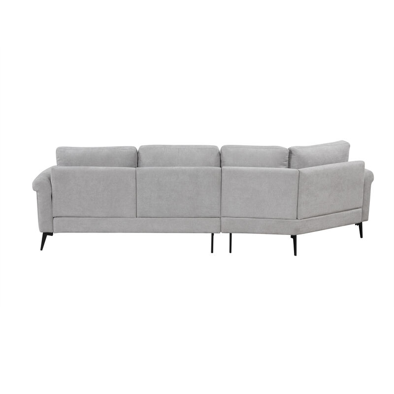 Merax Upholstered 3-seater Sofa Curved Sofa Couch