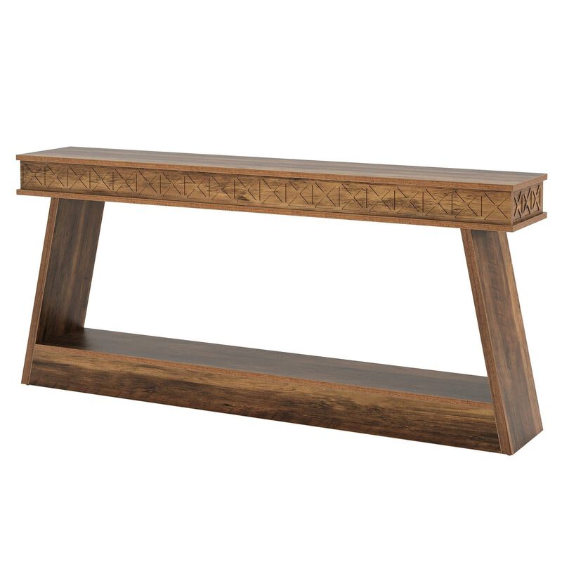 Tribesigns Farmhouse Wood Console Table image number 0